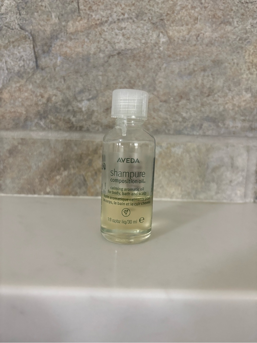 AVEDA Shampure Composition Oil - Clear Pale Yellow Bottle